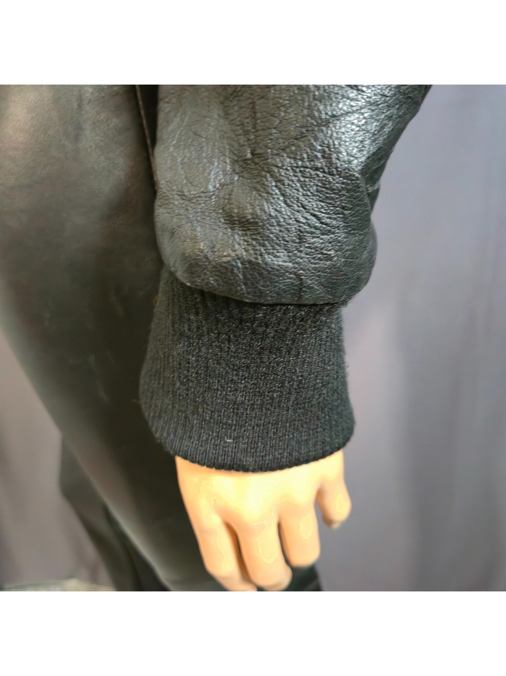 Vintage Y2K Danier Black Leather Studded Fitted Bomber Jacket With Hood Size XS - Picture 11 of 16